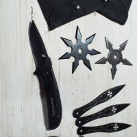 Нож , комплект от 4 остриета и Японски звезди, снимка 4 - Ножове - 42763729