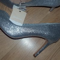 Дамски обувки - сребро, снимка 2 - Дамски елегантни обувки - 29640853