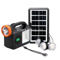 Мобилна соларна система за къмпинг GD-102 с колона, bluetooth, радио, снимка 2 - Друга електроника - 39893790