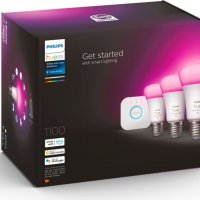 PHILIPS Hue 3 бр LED Крушки бяла и цветна светлина и рутер за управление, снимка 4 - Лед осветление - 39349851