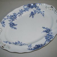 Английска порцеланова чиния 41 см плато Doulton 1890-те г., почти отлична, снимка 2 - Антикварни и старинни предмети - 42261234