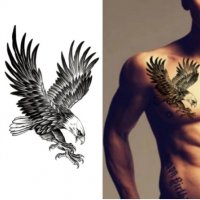3D Орел временна татуировка татос татус Tattoo, снимка 1 - Други - 30779079