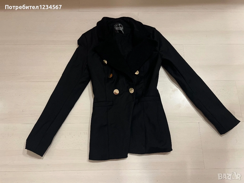 Дамски черен блейзър Alessa XS, снимка 1