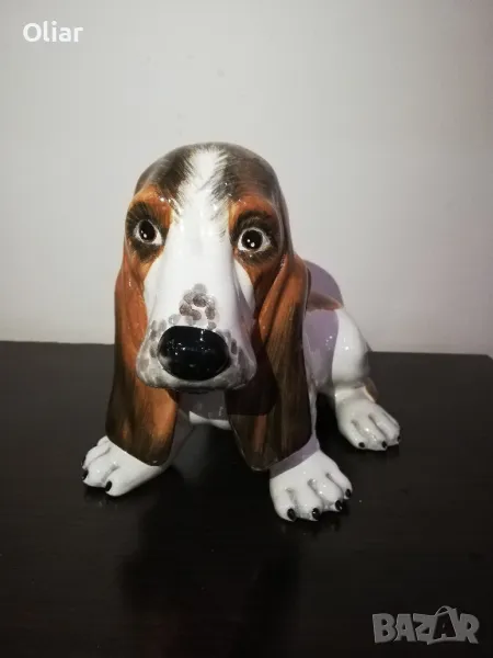 Много красива фигурка на куче от порцелан. Италия. , снимка 1