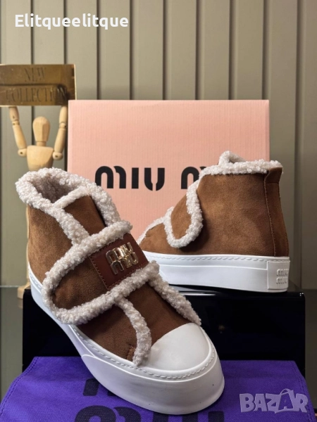 дамски пухени боти miu miu , снимка 1
