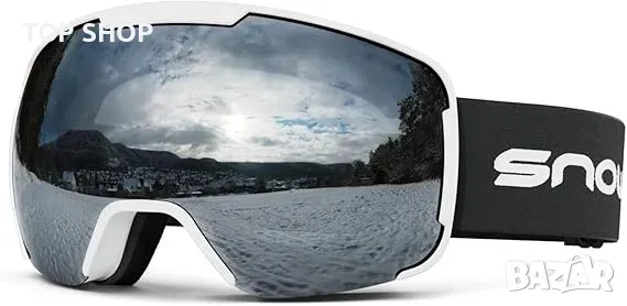 Очила за ски сноуборд Snowledge с UV400 защита, двойна леща с противозамъгляване, съвместими с каска, снимка 1