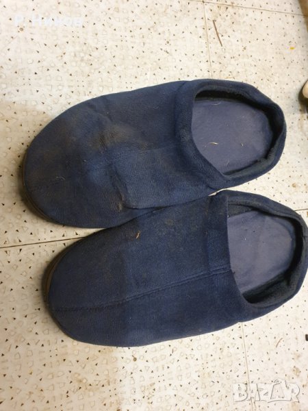 домашни мъжки чехли пантофи 43 номер, цвят тъмно синьо., снимка 1