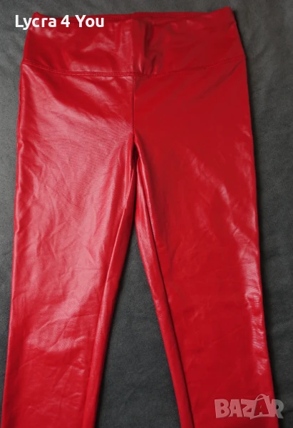 Rainbow S червен дамски клин от мека еко кожа, снимка 1