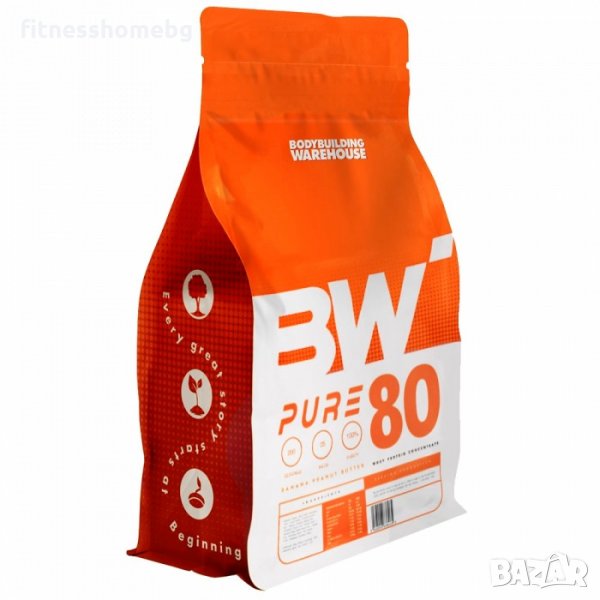 PURE WHEY 80 СУРОВАТЪЧЕН ПРОТЕИН BODYBUILDING WAREHOUSE, снимка 1