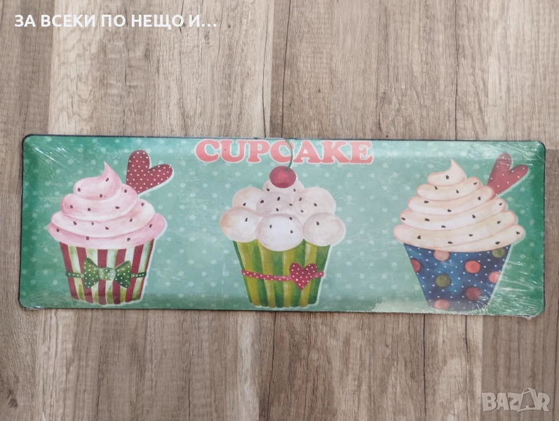 Метална табела Cupcake 15x45 см, снимка 1