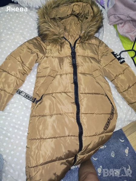 Зимно дамско якенце Цвят Камел, снимка 1