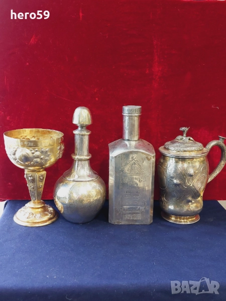 Руска сребърна 84 чаша(халба)-1856 сребърна кана,сребърна чаша, снимка 1