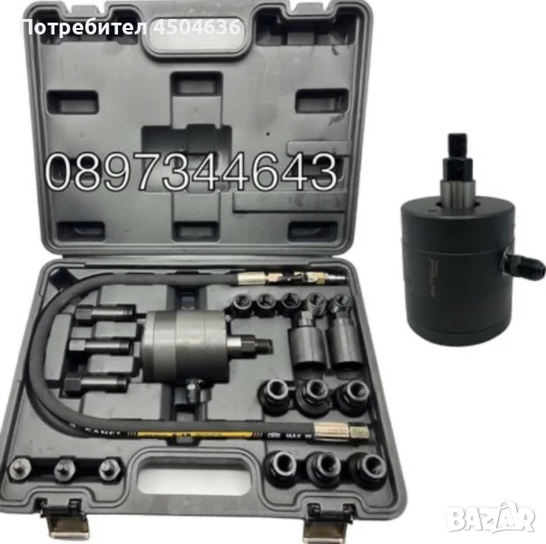 Пневматичен комплект за демонтаж на дизелови инжектори/дюзи KRAFTWELLE , снимка 1