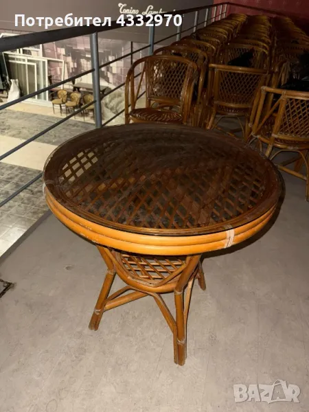 Комплект кръгла маса за кафе-бар, снимка 1