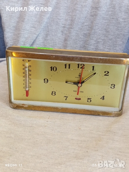 Стар механичен будилник CHUNLEI CHINA рядък за КОЛЕКЦИЯ ДЕКОРАЦИЯ 15164, снимка 1