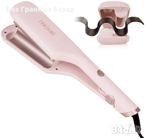 Нова Вълнообразна маша за коса 32мм с керамика, 5 нива, загряване 30секунди, снимка 1