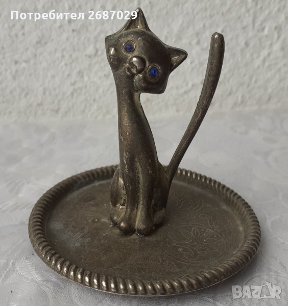 Коте котка метал антика , снимка 1