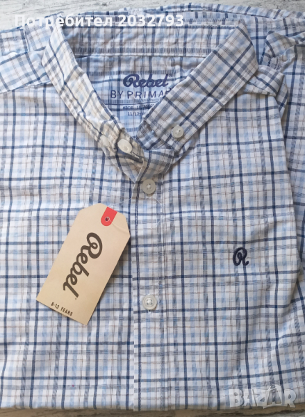 Нова риза с дълъг ръкав за момче, 11 години, снимка 1