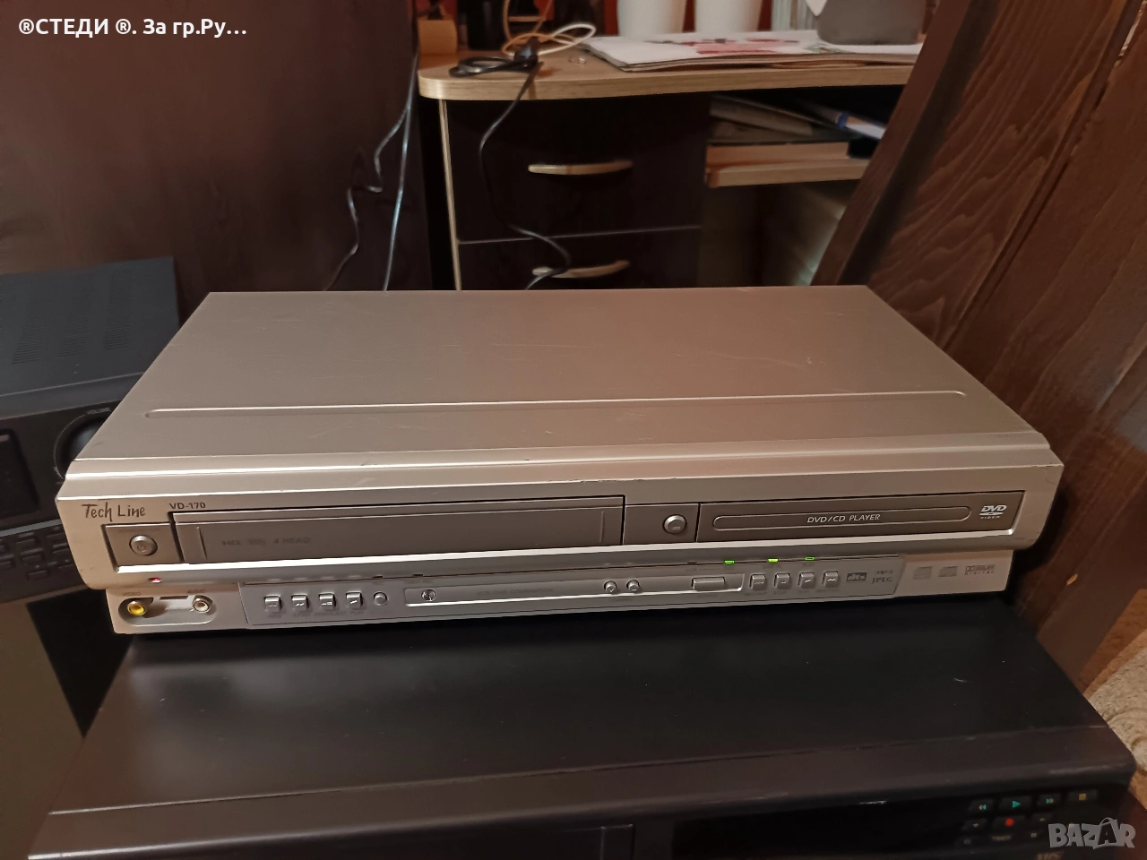комбиниран DVD/VCR плейър Tech Line VD-170"., снимка 1