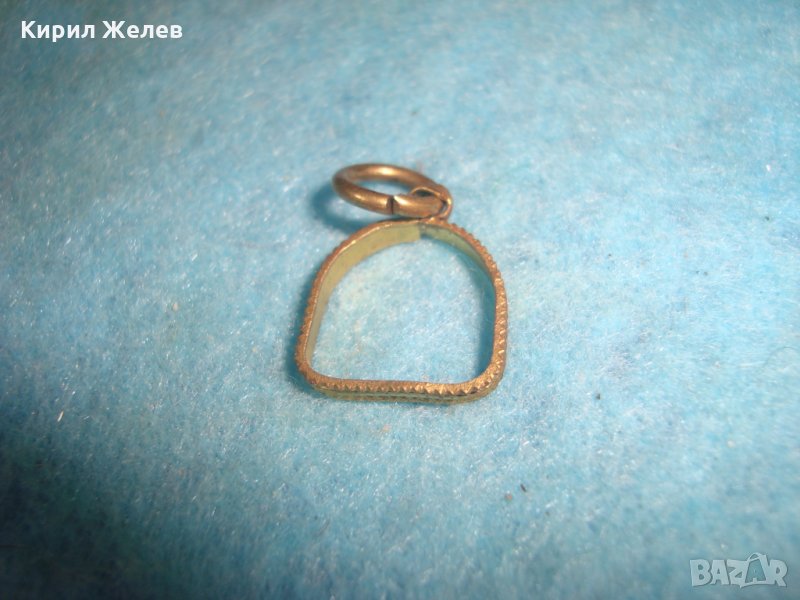 СТАР БРОНЗОВ ПОЗЛАТЕН ОРНАМЕНТИРАН ОБКОВ за СКЪПОЦЕНЕН КАМЪК МЕДАЛЬОН 26660, снимка 1