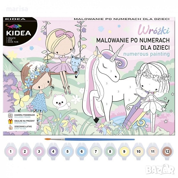 Картина рисуване по номера Феи с Еднорог Код: 091805, снимка 1