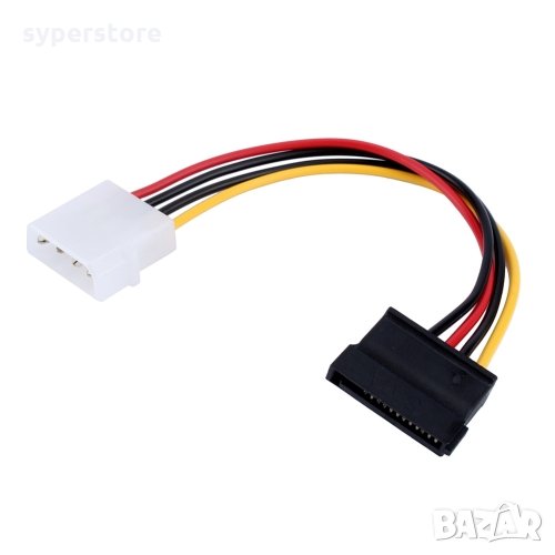 Преходник от 4-пинов Molex Мъжки към 4-пинов SATA Мъжки VCom SS001139 Adapter cable Molex to Sata , снимка 1