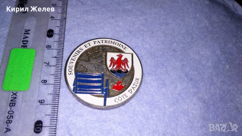 Souvenirs et Patrimoine CHAISES BIEUES NEGRESCO NICE Côte d'Azur ЕМАЙЛИРАН ПОСРЕБРЕН ЖЕТОН 322381  , снимка 1