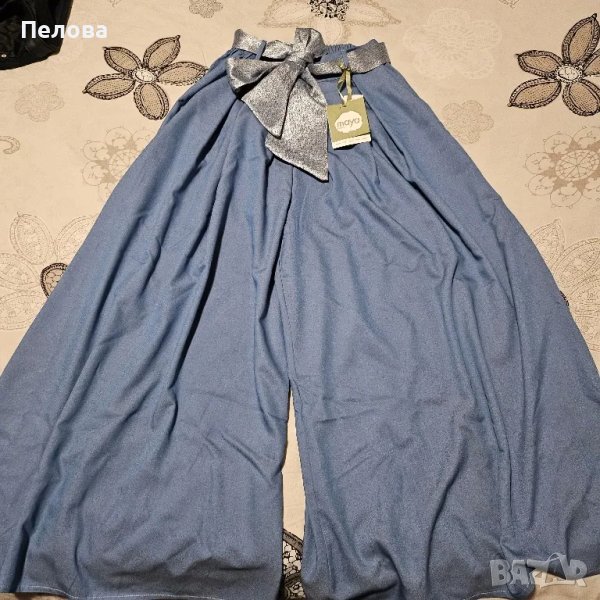 пола -панталон от светло син летен деним, снимка 1