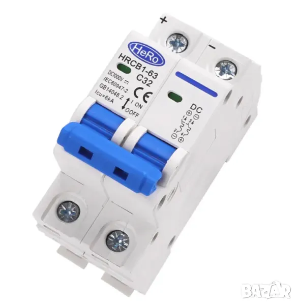 Автоматичен прекъсвач 32A 2P DC 1000V, снимка 1