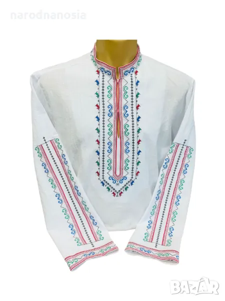 МЪЖКА РИЗА С БРОДИРАНА ШЕВИЦА - Модел 32, снимка 1