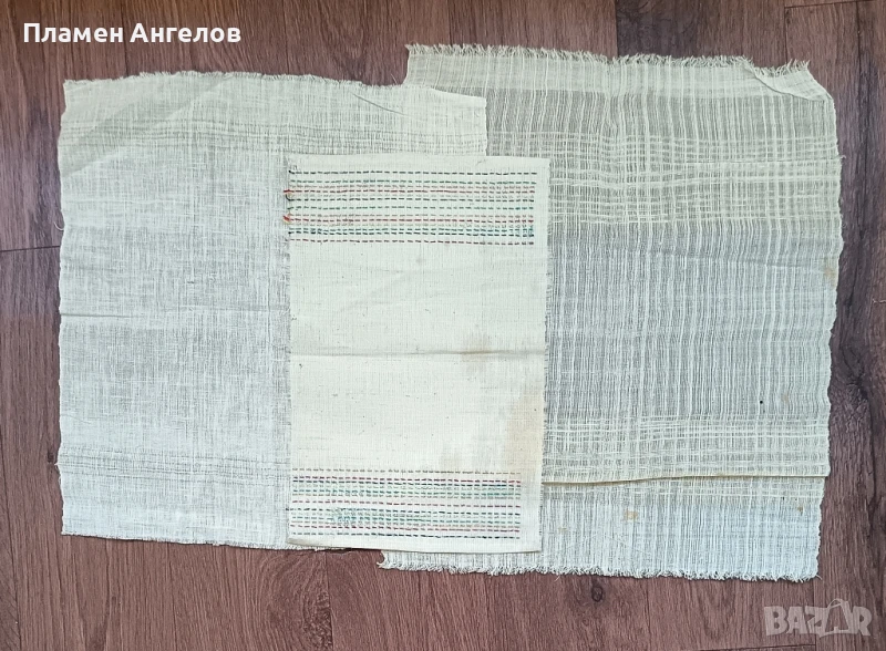 Ръчно тъкани ленени кърпи 3 броя, снимка 1