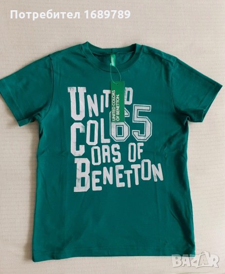Нова оригинална детска тениска BENETТON за дете на 7-8 г., снимка 1