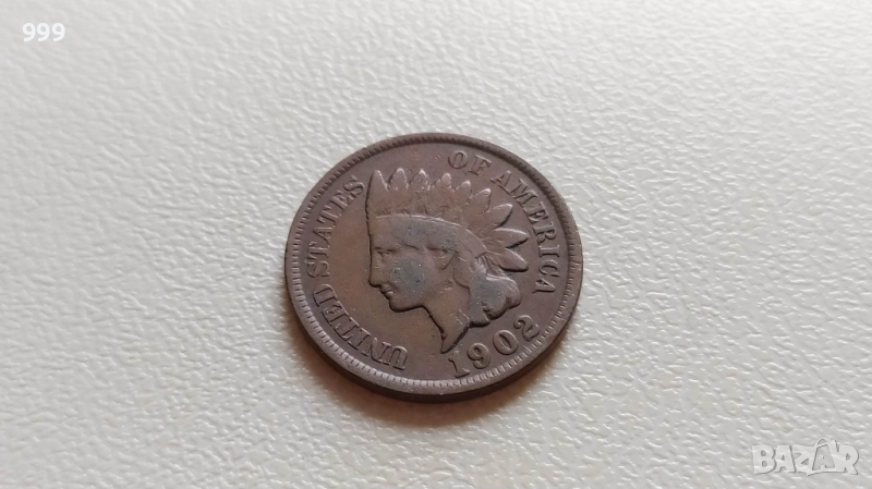 1 цент 1902 САЩ - Индианска глава - №2, снимка 1