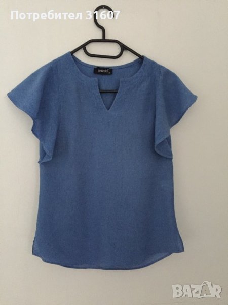 Елегантна синя блуза, снимка 1
