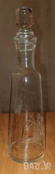 Старинно стъклено шише , снимка 1