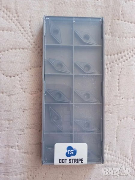 Комплект от 10 броя стругарски пластини Dot Stripe VCMT 160408-SM, снимка 1