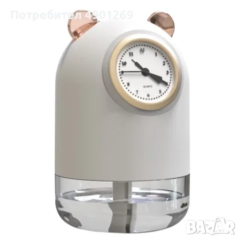 Арома дифузер с LED светлина и дигитален часовник – 300ml USB овлажнител