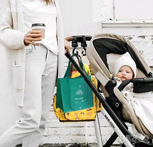 2 бр въртящи закачалки клипс за бебешка количка багаж аксесоар аксесоари, снимка 3 - Други - 48077494