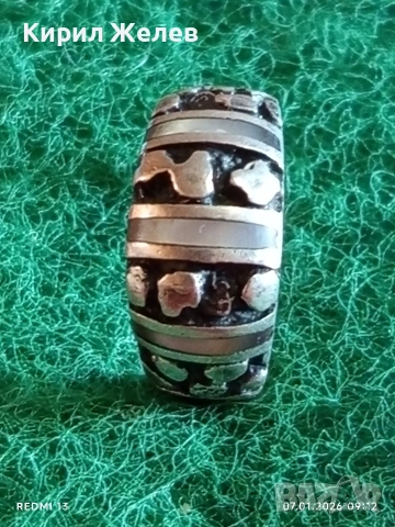 Винтидж сребърен пръстен красива орнаментика ювелирна изработка 41761, снимка 2 - Пръстени - 53015514