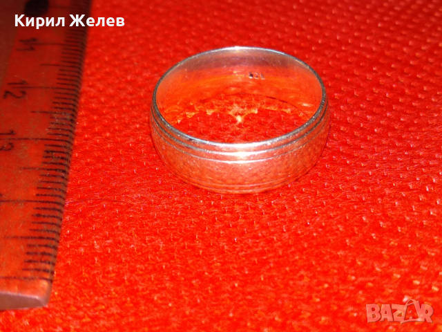 ЕЛЕГАНТЕН СРЕБЪРЕН ПРЪСТЕН ТИП ХАЛКА СРЕБРО 925 ПРОБА ВИНТИДЖ АРТ МОДЕЛ 43752, снимка 4 - Пръстени - 44610375