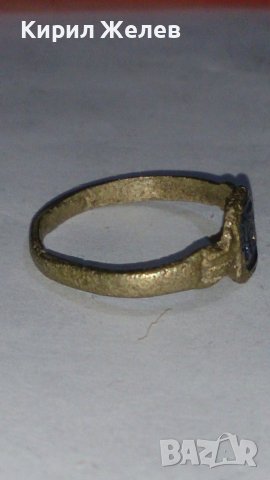 Старинен пръстен над стогодишен сачан с БУКВА М - Ръчна ИЗРАБОТКА 73821, снимка 6 - Антикварни и старинни предмети - 28993403