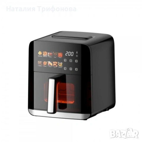 Еърфрайър с горещ въздух Oliver Voltz OV51980CE, 1200W, 4L, 10 програми, LED дисплей, прозорец, снимка 8 - Други стоки за дома - 54168932