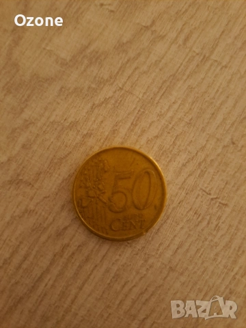 Монета от 50 цента Мигел де Сервантес 1999 г., снимка 2 - Нумизматика и бонистика - 53884938