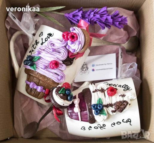 Чаша и лъжичка "Изкушение" , снимка 2 - Чаши - 30231469