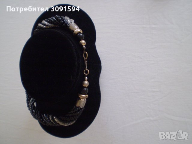  старо колие ръчно изработено от мъниста от мурано стъклоецялна много трудоемка техника на лампи, снимка 10 - Антикварни и старинни предмети - 36650288