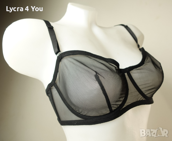 75-80С еротичен черен тюлен сутиен