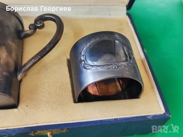 Стар посребрен комплект , снимка 3 - Антикварни и старинни предмети - 51168772
