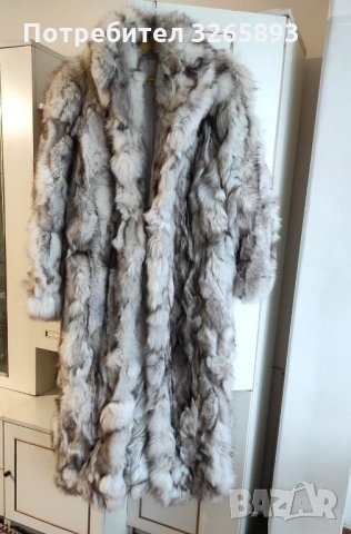 Дълго Палто от Сребърна Лисица