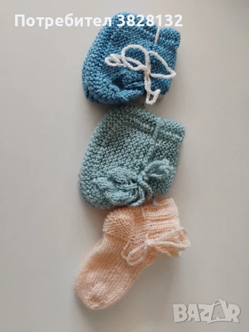 бебешки плетени терлички/чорапки, снимка 2 - Други - 51403859