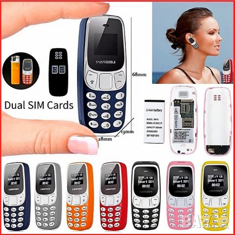 Мини телефон, BM10, с промяна на гласа, малък телефон, L8Star BM10, Nokia 3310 Нокия, mini telefon, снимка 2 - Други - 33804564